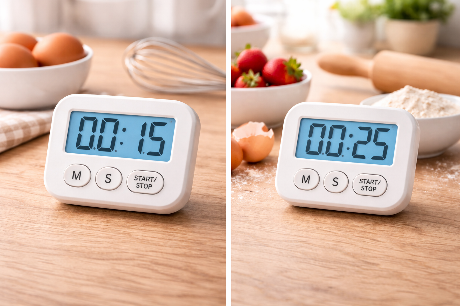 Minuteur de cuisine digital avec écran lisible pour maîtriser les temps de cuisson