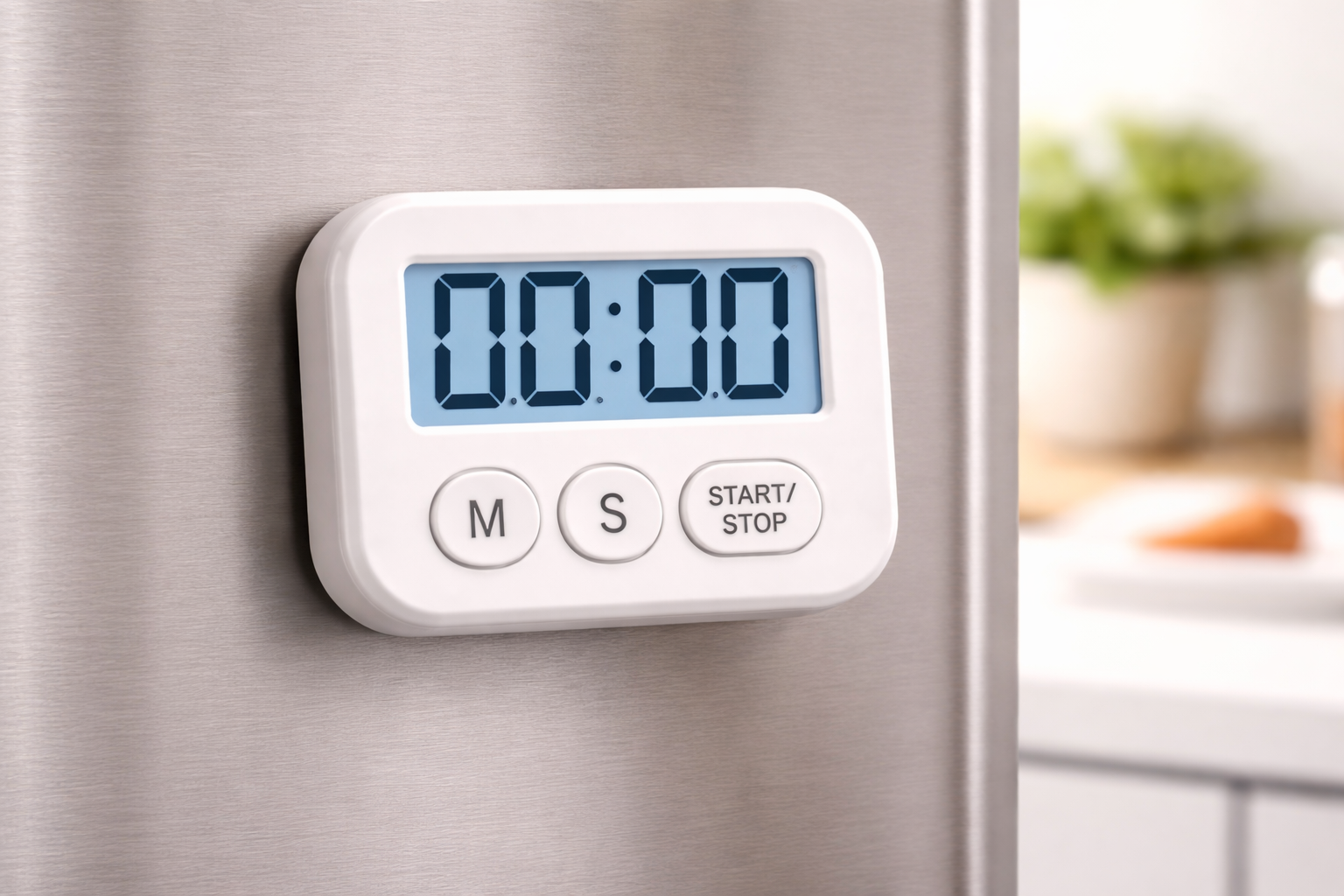 Minuteur de cuisine digital aimanté pour fixation sur réfrigérateur